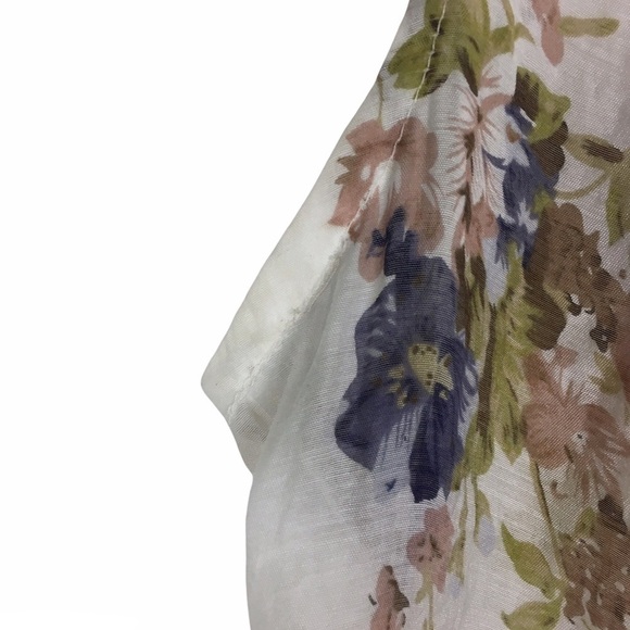 RED SNAP Top Sleeveless Button Up Sheer Floral Boho Beach Summer Y2K Style Small - Picture 6 of 9